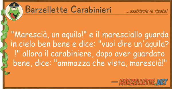 Barzellette Carabinieri "marescià, aquilo!" maresciallo