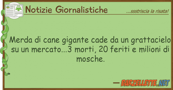 Notizie Giornalistiche merda cane gigante cade grattac
