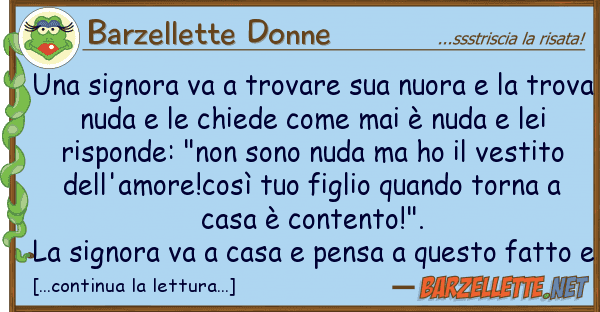 Barzellette Donne signora va trovare nuora