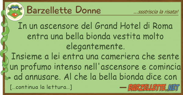 Barzellette Donne ascensore grand hotel roma