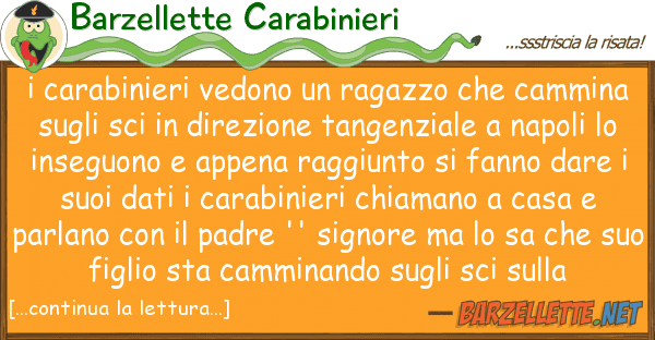 Barzellette Carabinieri carabinieri vedono ragazzo camm