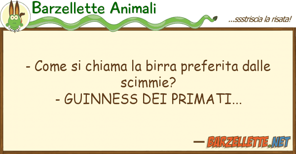 Barzellette Animali - chiama birra preferita