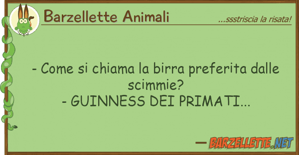 Barzellette Animali - chiama birra preferita