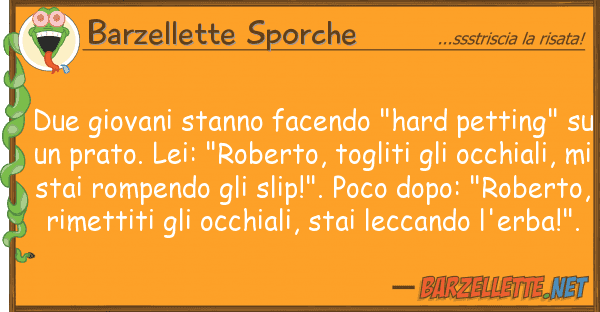 Barzellette Sporche due giovani stanno facendo "hard petting