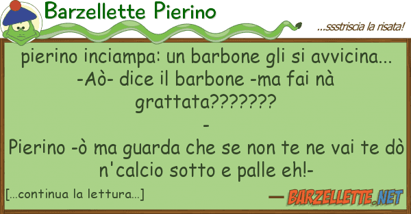 Barzellette Pierino pierino inciampa: barbone avvi