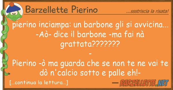 Barzellette Pierino pierino inciampa: barbone avvi