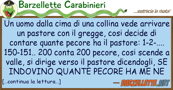 Barzellette Carabinieri uomo cima collina vede