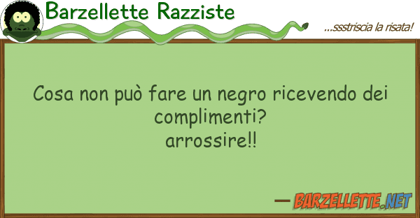Barzellette Razziste cosa può fare negro ricevendo de