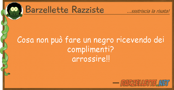 Barzellette Razziste cosa può fare negro ricevendo de