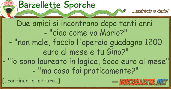 Barzellette Sporche due amici incontrano dopo tanti anni: