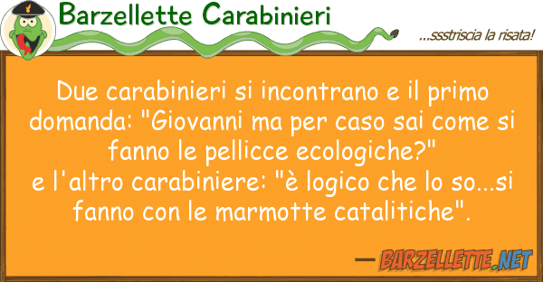 Barzellette Carabinieri due carabinieri incontrano primo