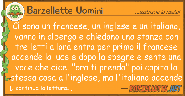 Barzellette Uomini sono francese, inglese ita