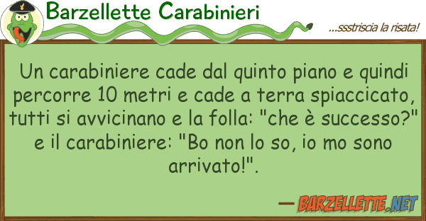 Barzellette Carabinieri carabiniere cade quinto piano q