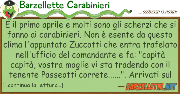 Barzellette Carabinieri è primo aprile molti sono sche
