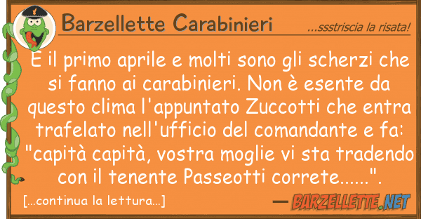 Barzellette Carabinieri è primo aprile molti sono sche