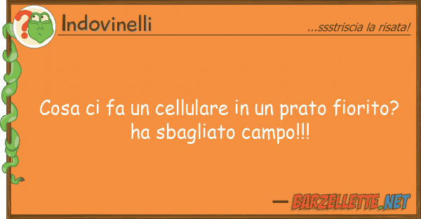 Indovinelli cosa fa cellulare prato fior