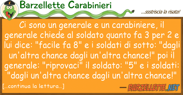 Barzellette Carabinieri sono generale carabiniere,