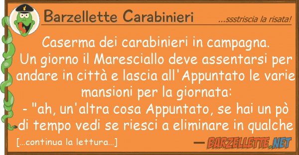 Barzellette Carabinieri caserma carabinieri campagna. un