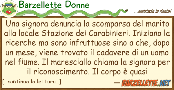 Barzellette Donne signora denuncia scomparsa