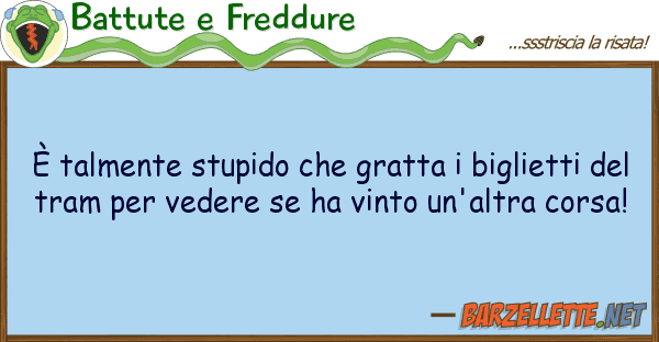 Battute e Freddure è talmente stupido gratta bigliet