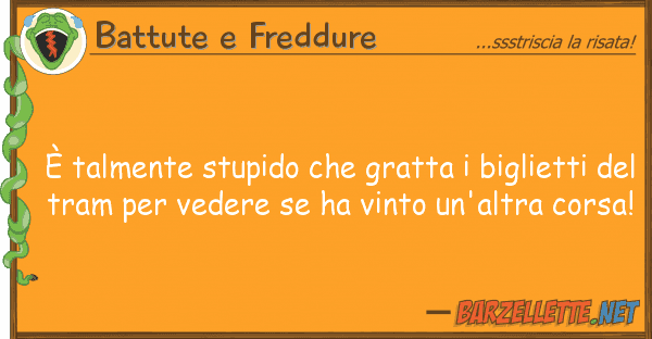 Battute e Freddure è talmente stupido gratta bigliet