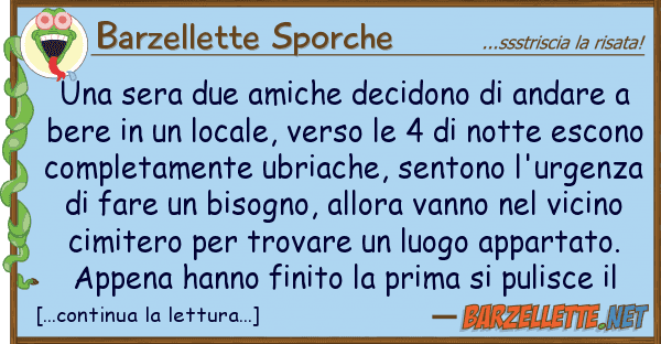 Barzellette Sporche sera due amiche decidono andare