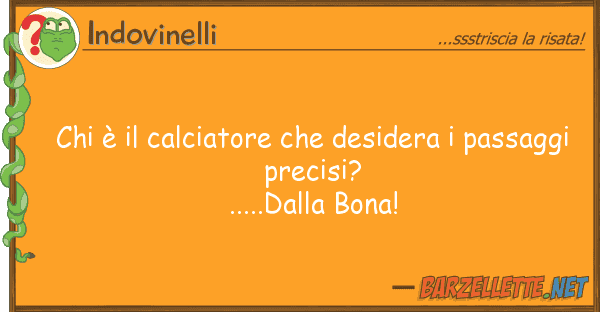Indovinelli è calciatore desidera pass