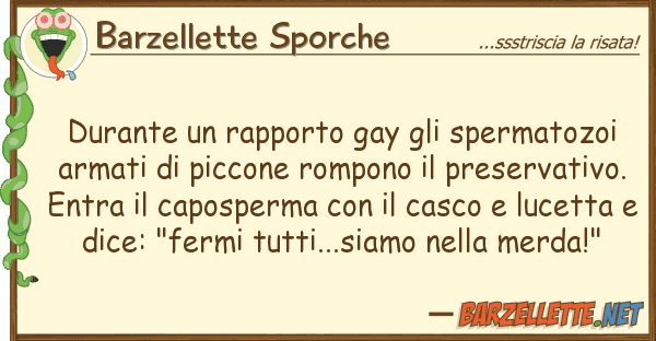 Barzellette Sporche durante rapporto gay spermatozoi