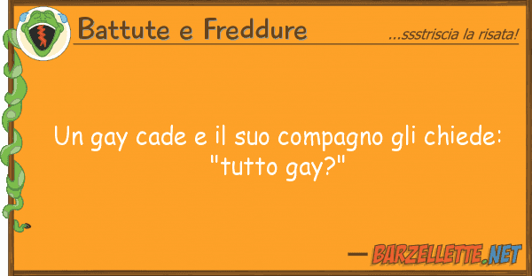 Battute e Freddure gay cade compagno chiede