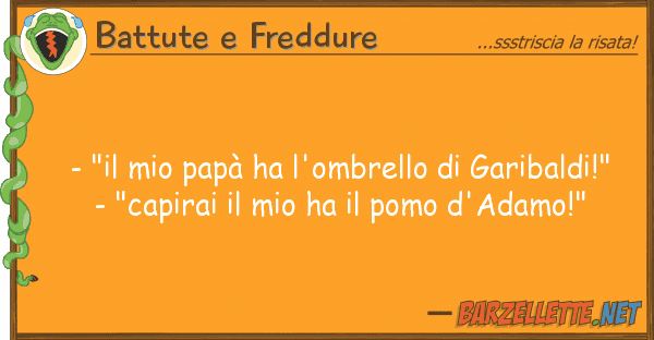 Battute e Freddure - "il papà ha l'ombrello garibal