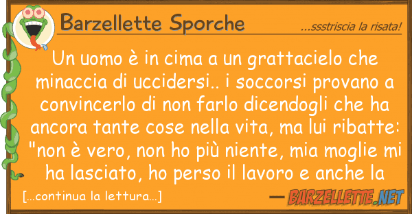 Barzellette Sporche uomo è cima grattacielo