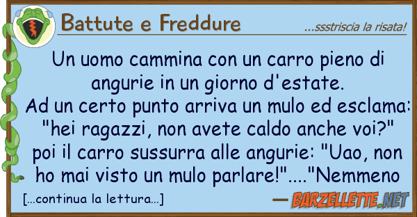 Battute e Freddure uomo cammina carro pieno