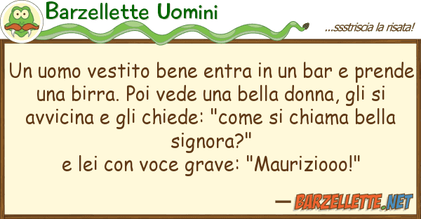 Barzellette Uomini uomo vestito bene entra bar p