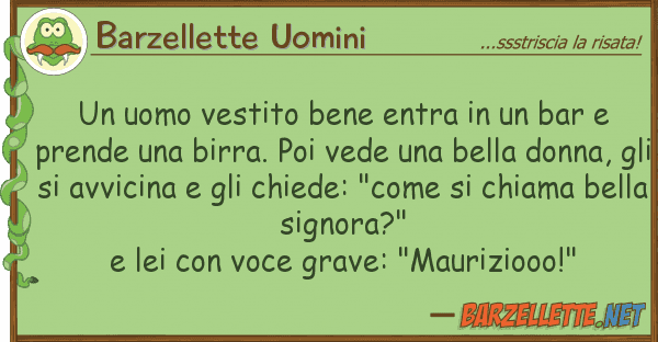 Barzellette Uomini uomo vestito bene entra bar p