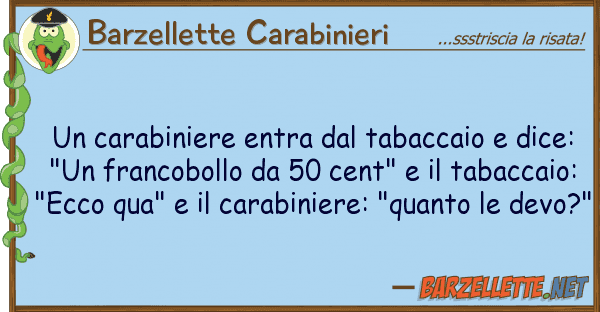 Barzellette Carabinieri carabiniere entra tabaccaio dic
