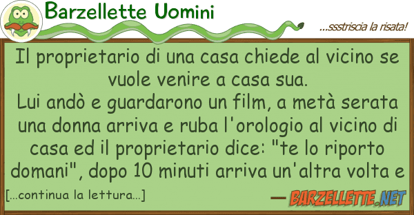 Barzellette Uomini proprietario casa chiede