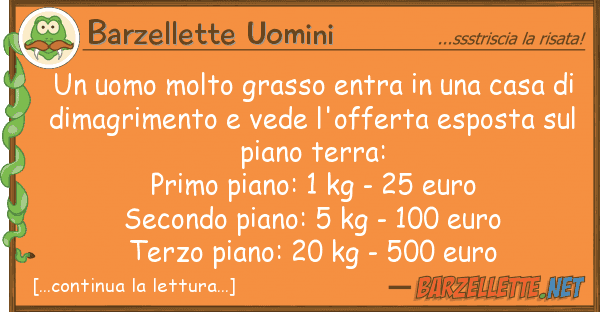 Barzellette Uomini uomo molto grasso entra casa d