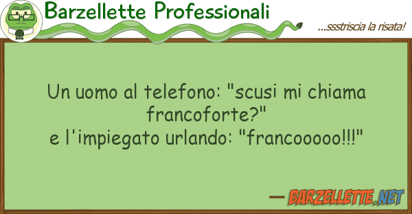Barzellette Professionali uomo telefono: "scusi chiama fr