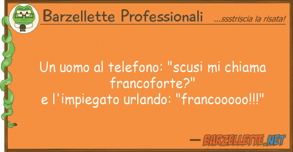 Barzellette Professionali uomo telefono: "scusi chiama fr