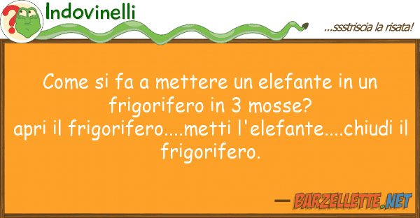 Indovinelli fa mettere elefante f