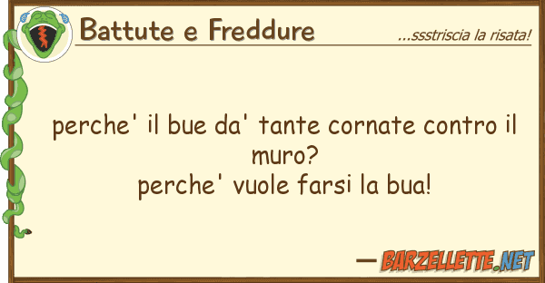Battute e Freddure perche' bue da' tante cornate