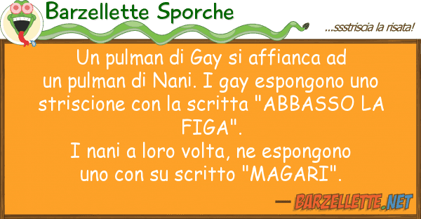 Barzellette Sporche pulman gay affianca ad un pulm