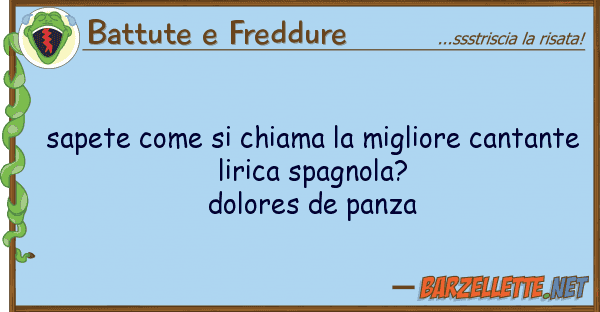 Battute e Freddure sapete chiama migliore cantan