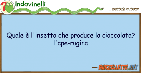 Indovinelli è l'insetto produce ciocco