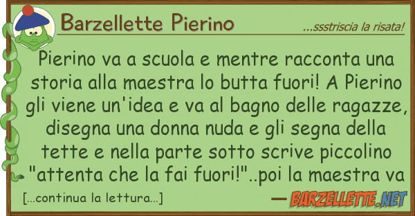 Barzellette Pierino pierino va scuola mentre racconta