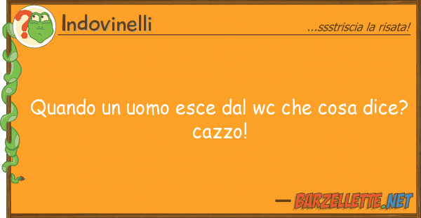 Indovinelli quando uomo esce wc cosa dice