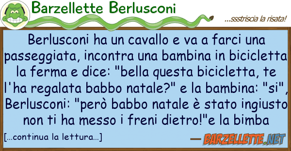 Barzellette Berlusconi berlusconi ha cavallo va farci