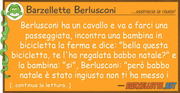 Barzellette Berlusconi berlusconi ha cavallo va farci