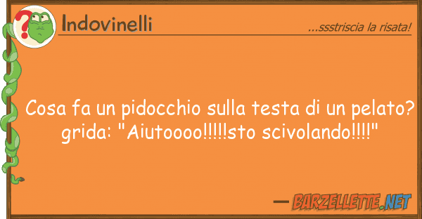 Indovinelli cosa fa pidocchio testa p