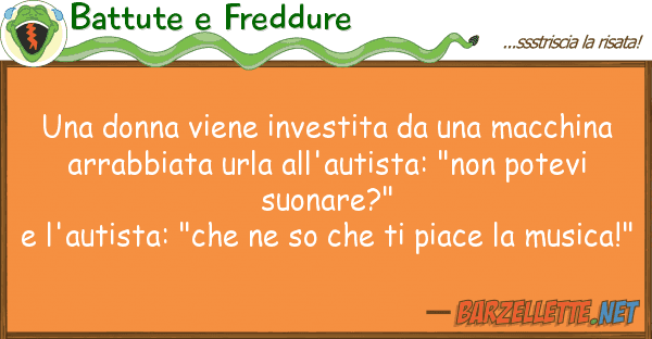 Battute e Freddure donna viene investita macchin